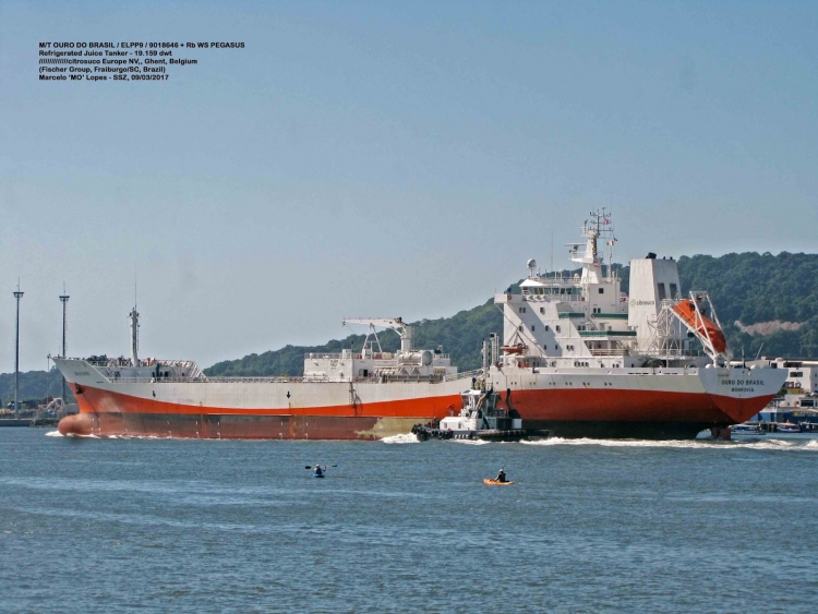 Citrosuco investe em Navio Gigantescos como o da foto acima Ouro do Brasil (Foto Ilustrativa) 