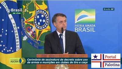 Bolsonaro libera posse de arma em todo o perímetro da fazenda